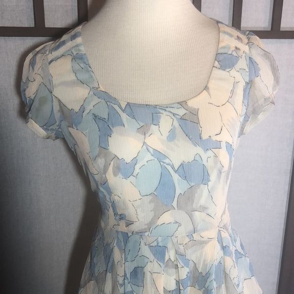 Moulinette Soeurs cap sleeve pastel dress size 0 Anthropology brand - Picture 2 of 16